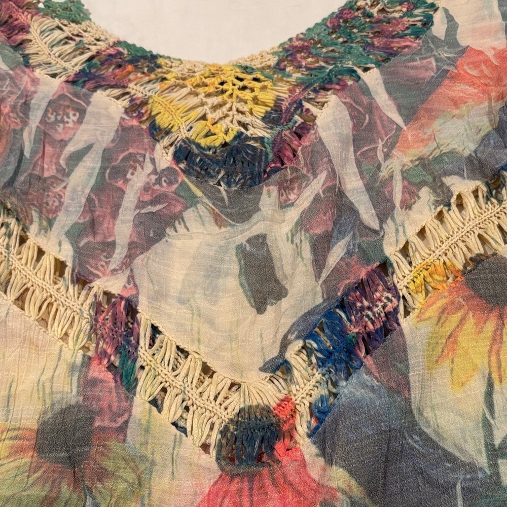 Colorful Floral Crochet Blouse - Picture 2 of 6